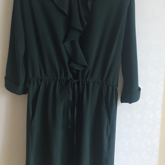 Jacob Dress Casual Drawstring Forest Green Size Med - Picture 5 of 5
